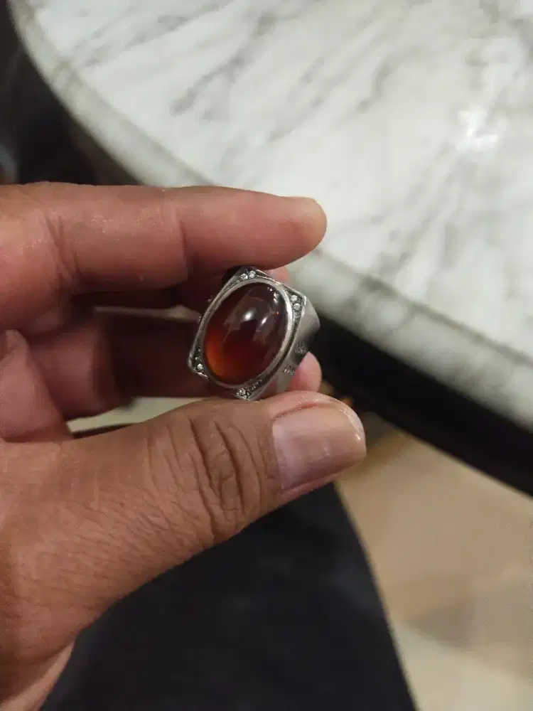 Garnet jumbo iketan perak