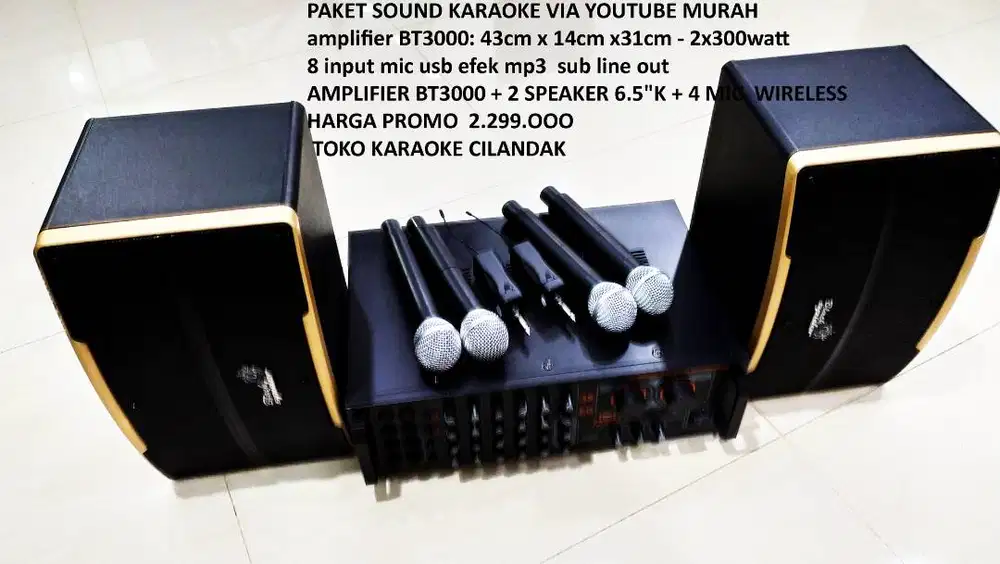 paket sound system 6,5in mic 4pcs