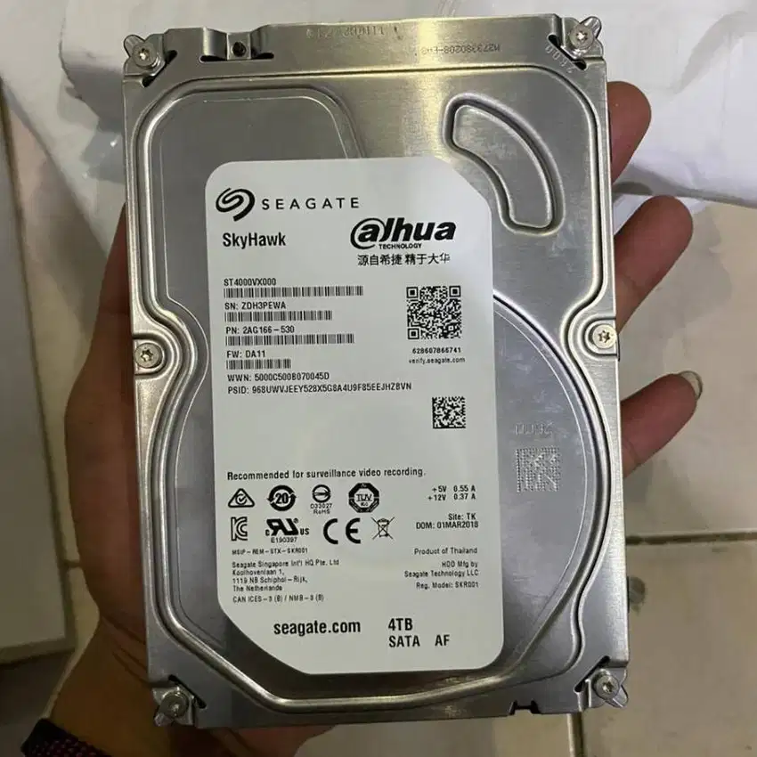 HDD 4TB SEAGATE SKYHAWK SURVEILLANCE GARANSI ORIGINAL 4 TERA WD PURPLE