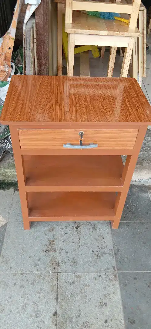 Meja kantor dengan 2 laci & lemari , meja belajar, meja toko,