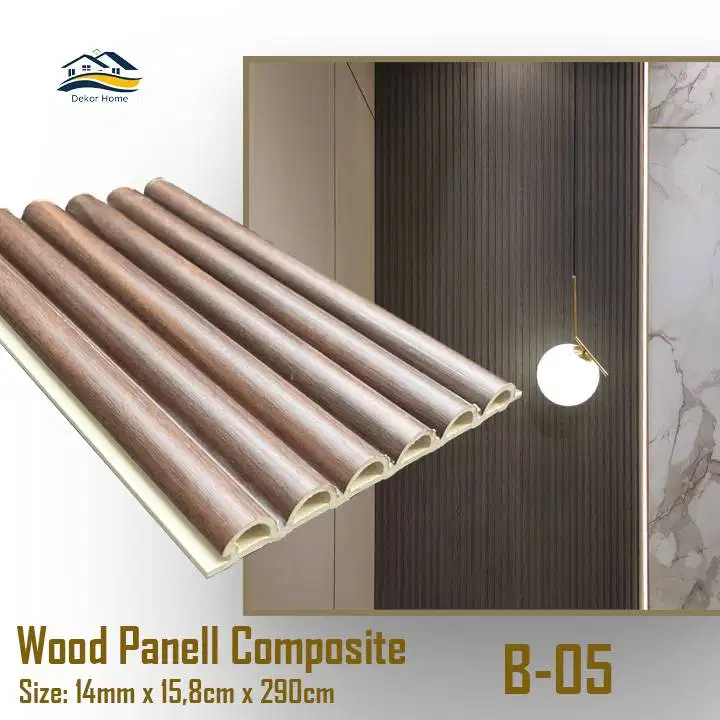 Wpc Wall Panel 295cm Wood Panel Dinding Rumah Dekor Interior Type B