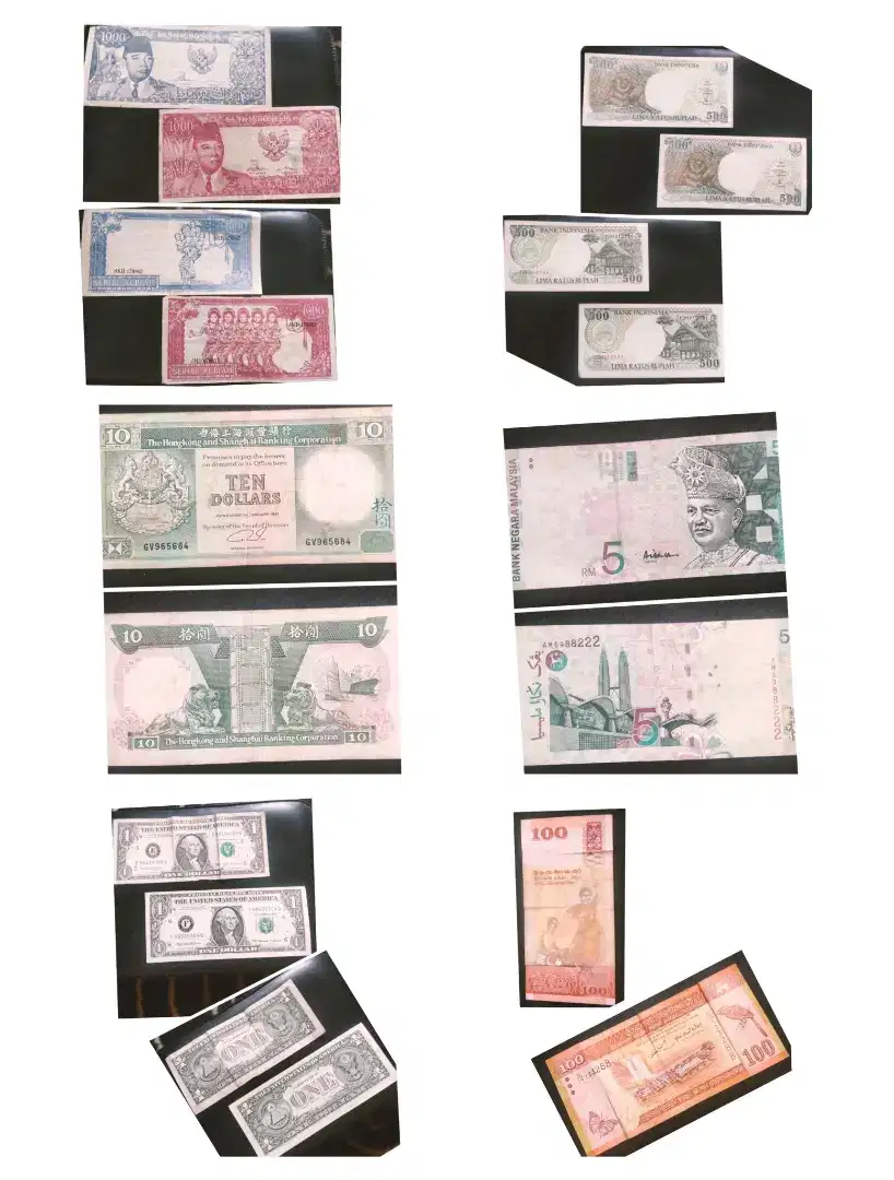 Uang kertas dulu dang uang asing
