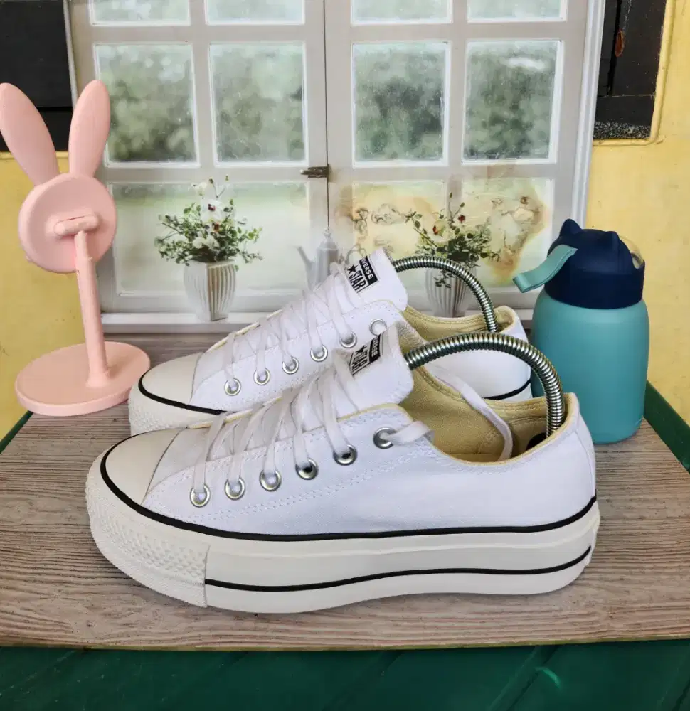 Sepatu Converse Ctas Lift Ox - Sneakes Women Original BNIB - White