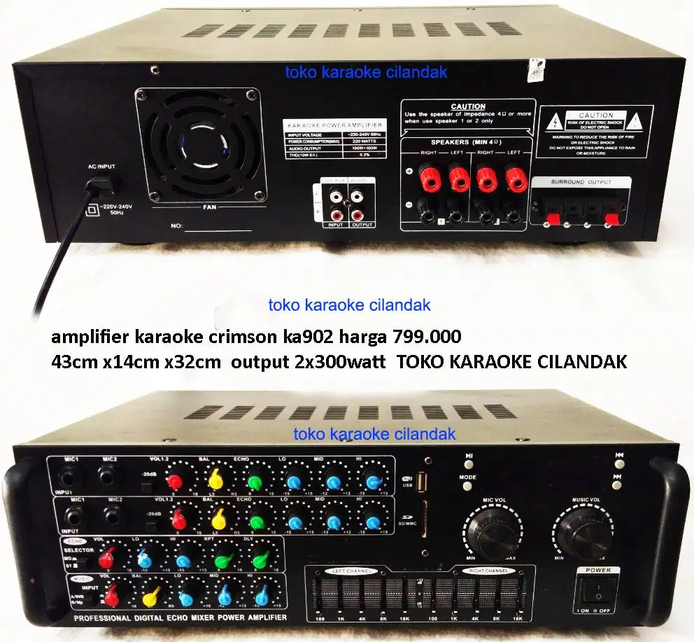 amlifier equalizer karaoke home theater vokal dan kantor sekolahan