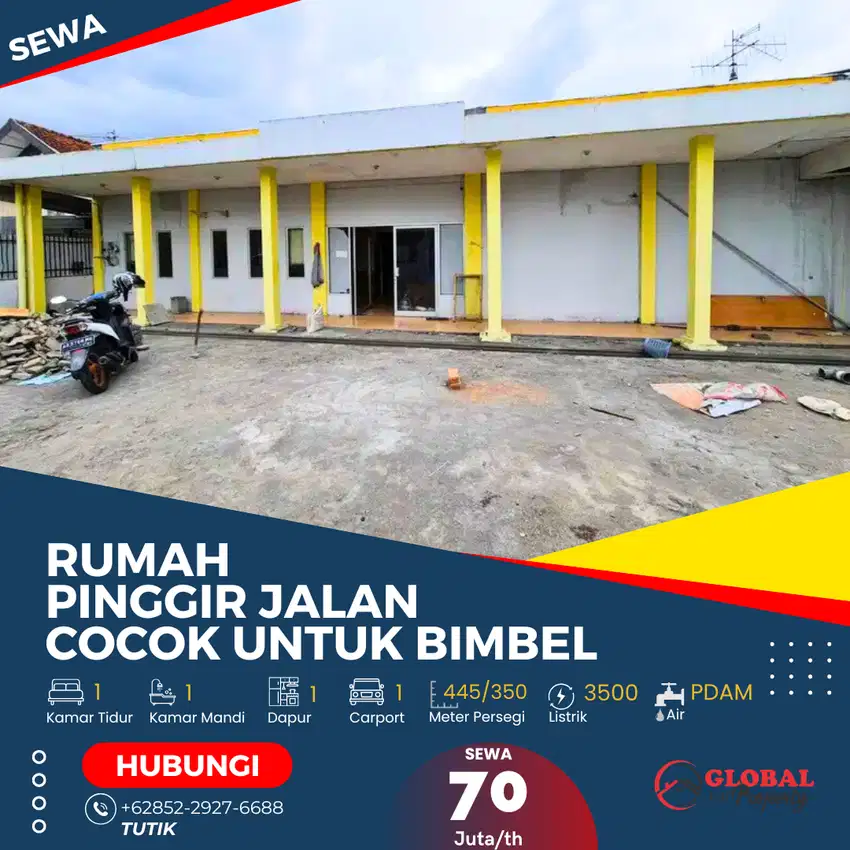 Rumah Strategis Pinggir Jalan Cocok Untuk Usaha