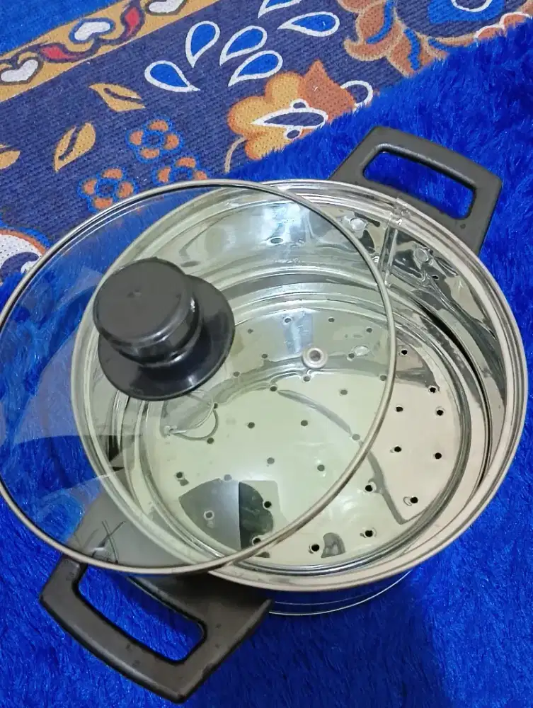 Panci Kukus Mini Tutup Kaca 18 cm