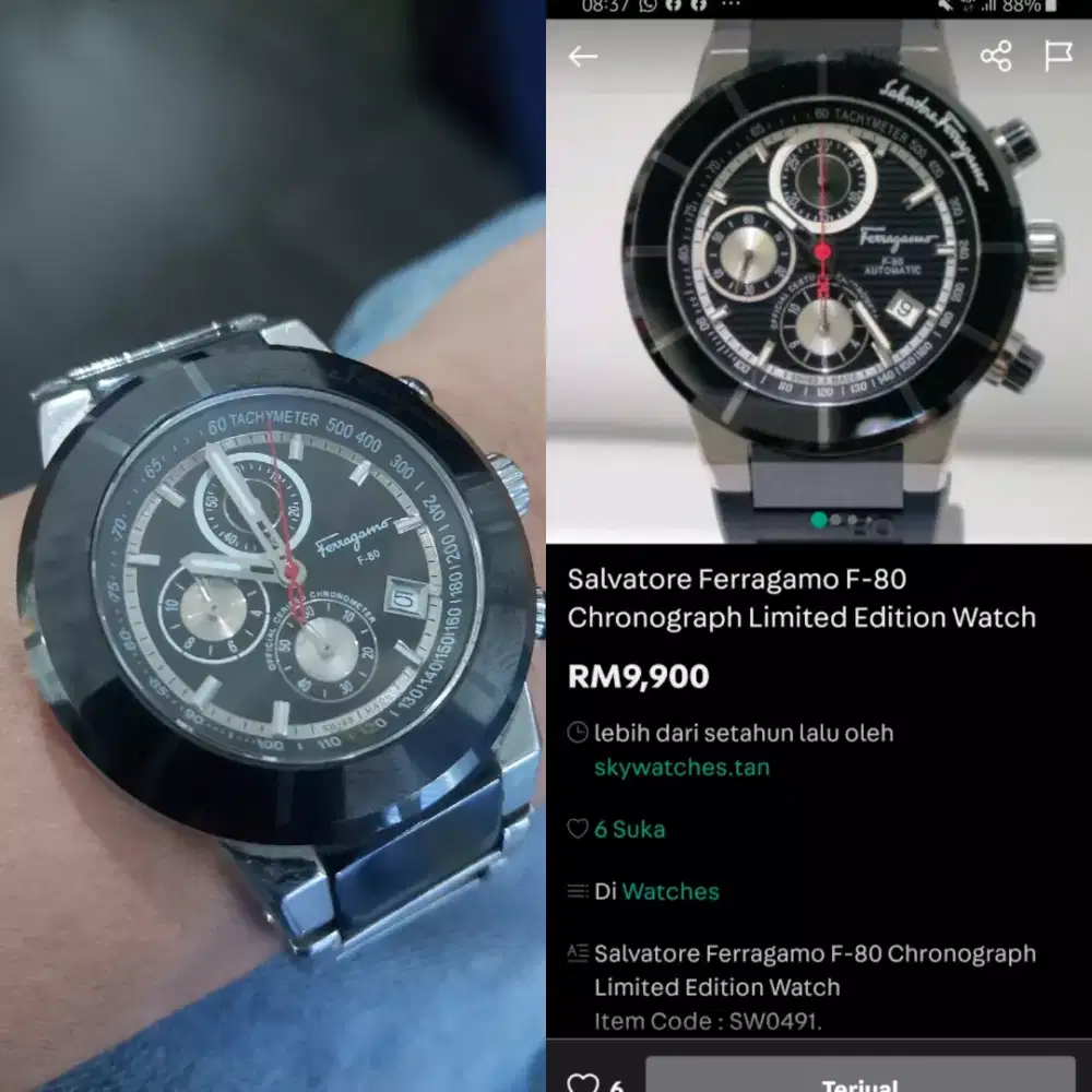 Jam tangan salvatore ferragamo authentic