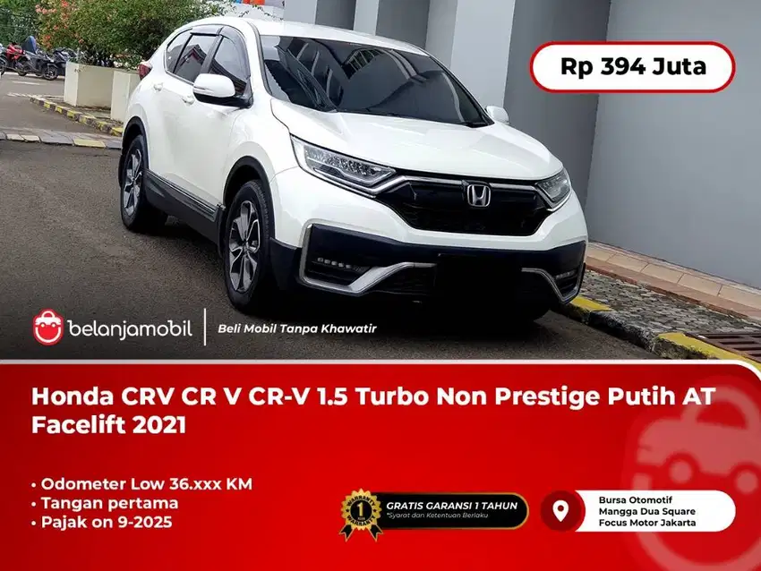 [LOW KM] Honda CRV CR V CR-V 1.5 Turbo Non Prestige Putih AT 2021/2022