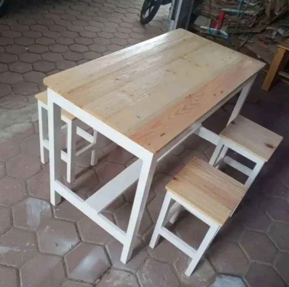 Set meja kaffe murah kayu jati belanda