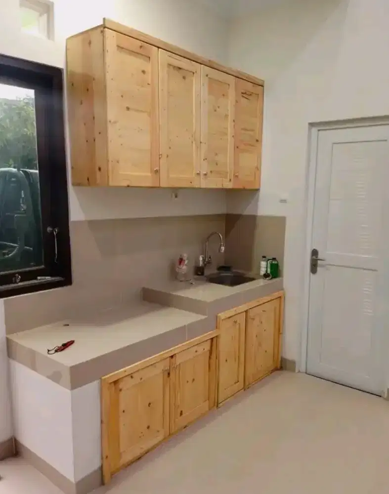 Kitchen set dapur serbaguna kayu jati belanda
