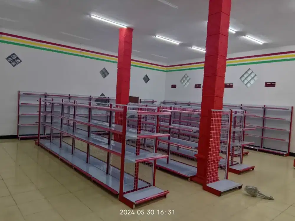 Promo besar obral rak minimarket baru bukan bekasan