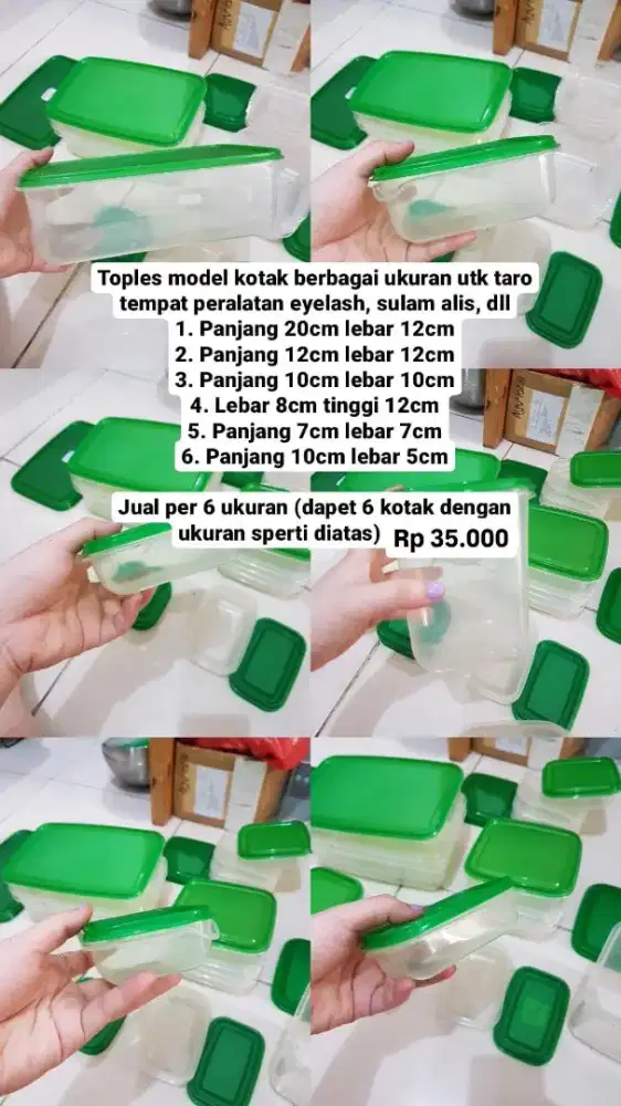 Kotak makan dapat 6 ukuran