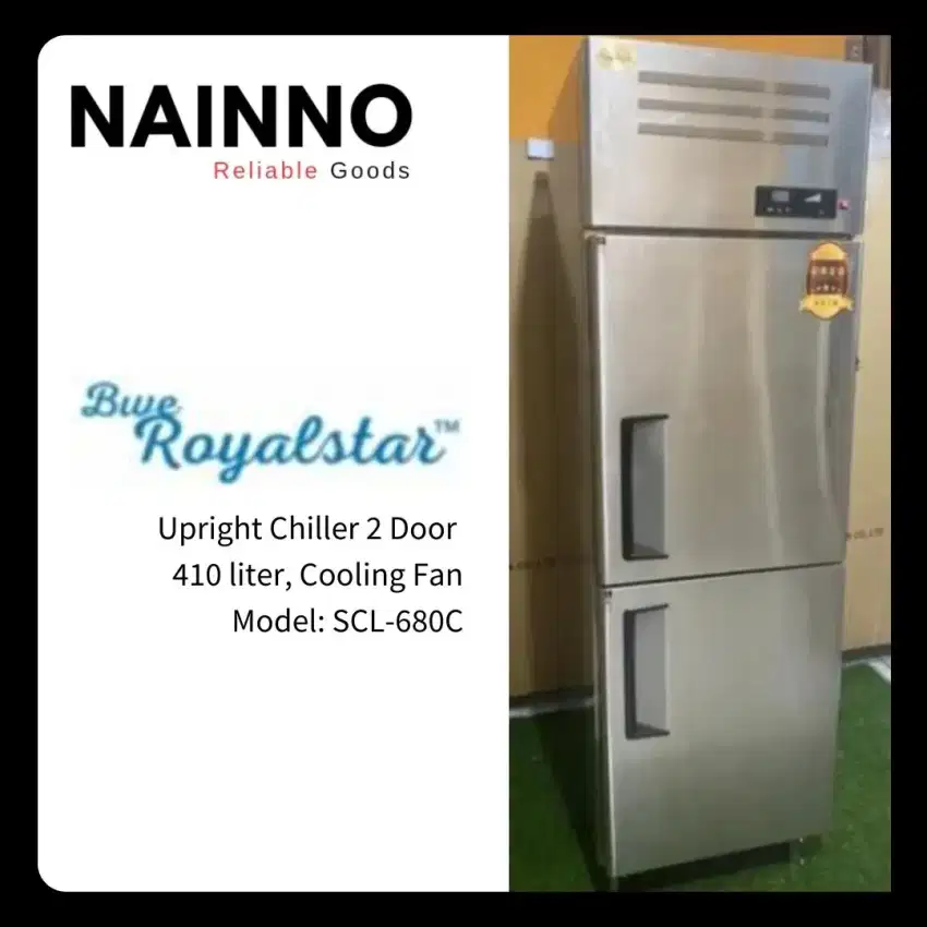 Upright Chiller 2 Door Fan Cooling