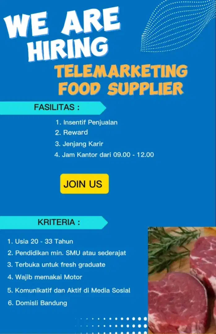 Di butuh kan Telemarketing Wanita