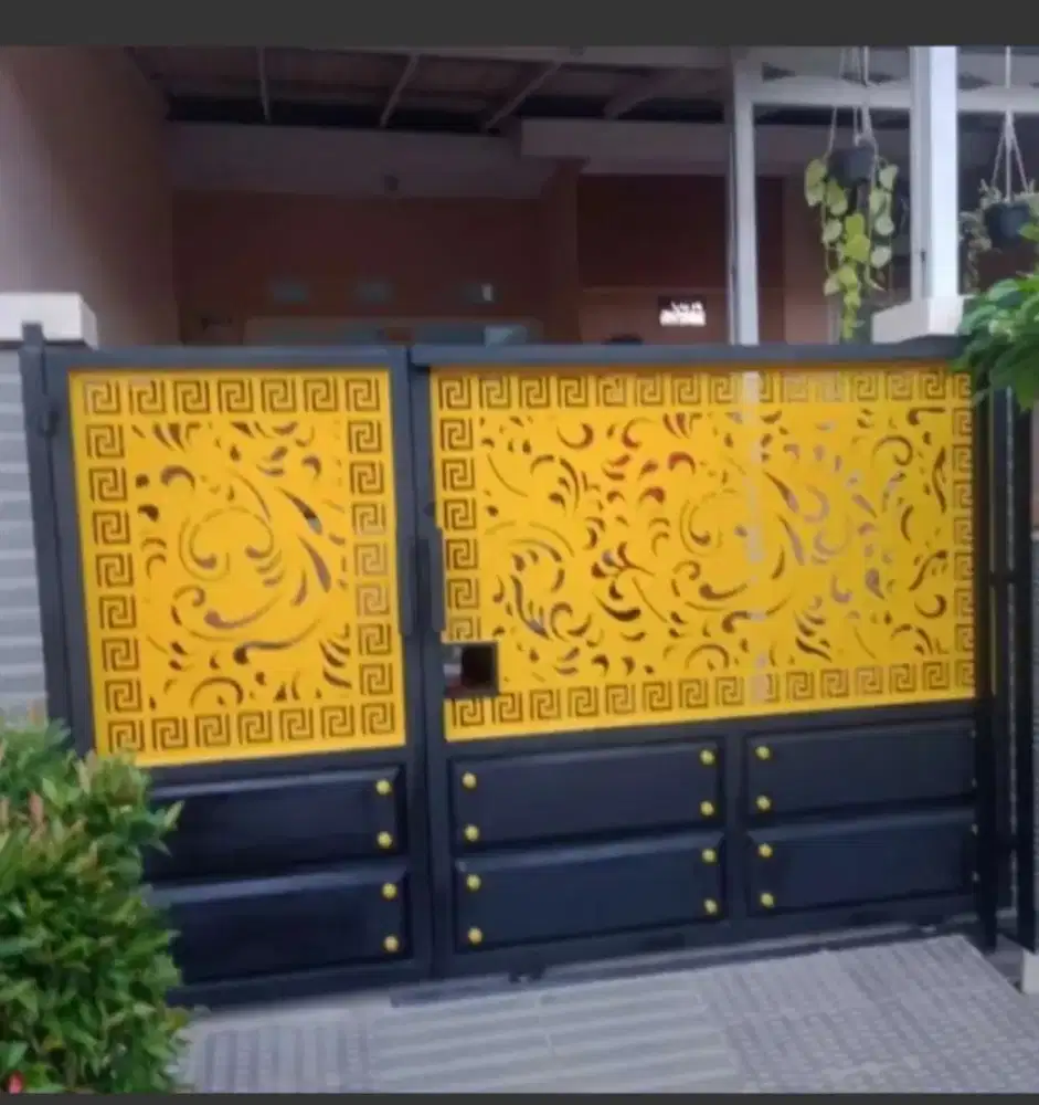 Pagar gerbang laser cutting plat