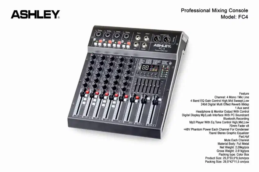 Mixer Ashley FC4 bluetooth USB recording