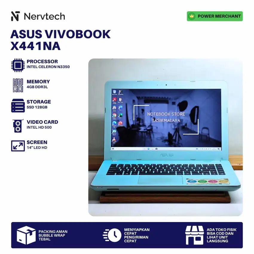 Asus Vivobook X441NA Celeron N3350 4GB/128GB 14 inch Laptop Windows