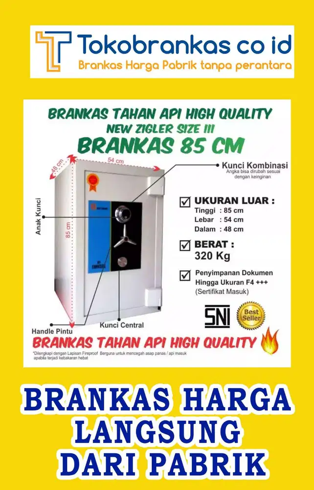 Brankas XCELL Instansi Dinas Perindustrian Perdagangan cash box baru b