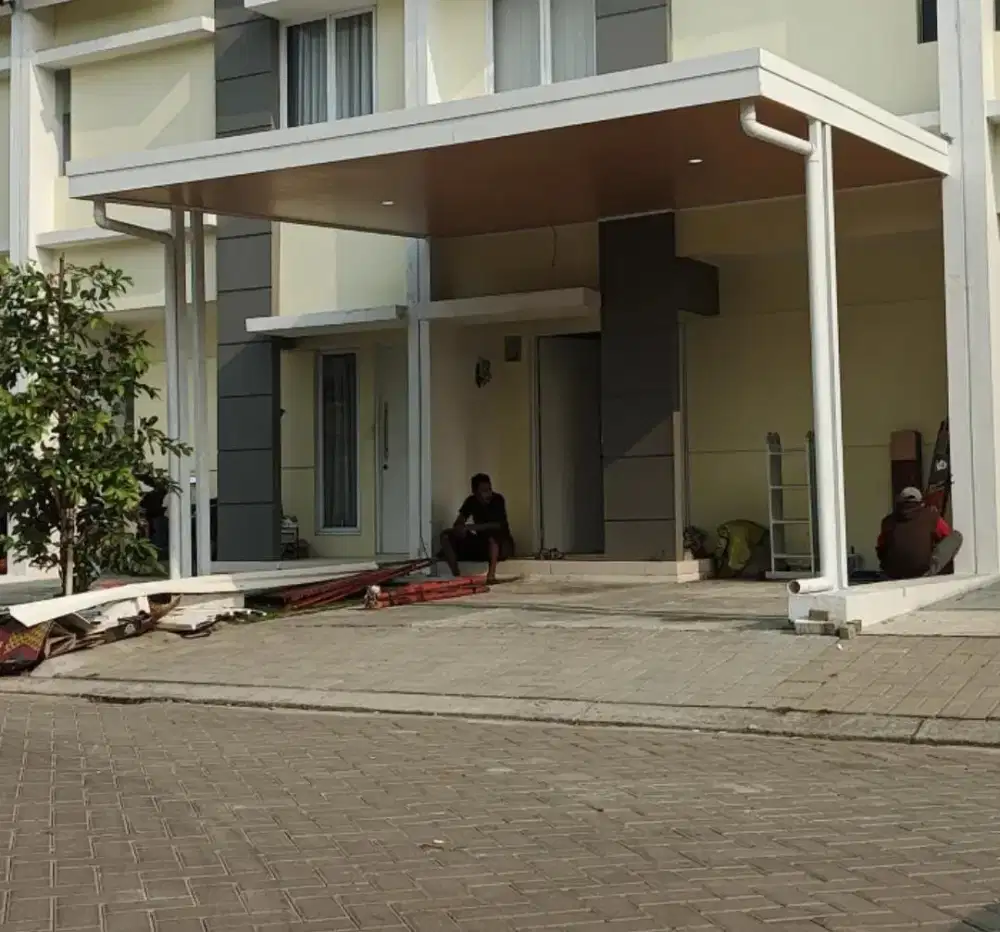 Kanopi baja ringan atap alderon single plus plafon pvc