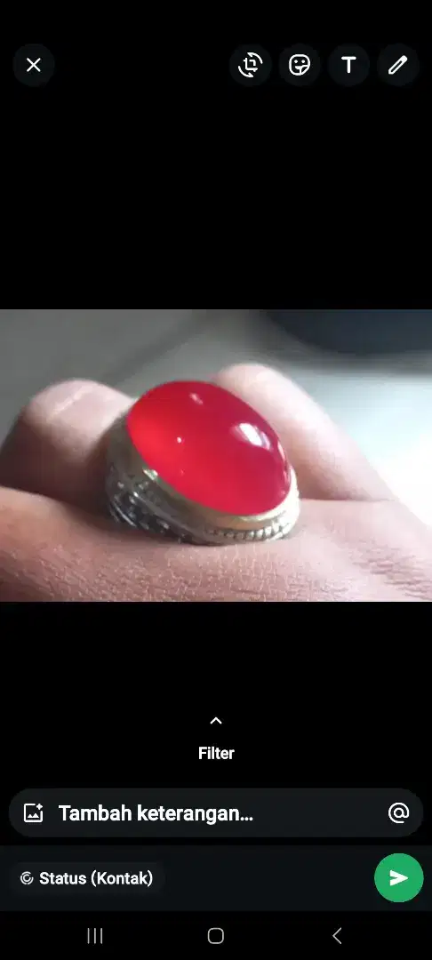Natural red carnelian