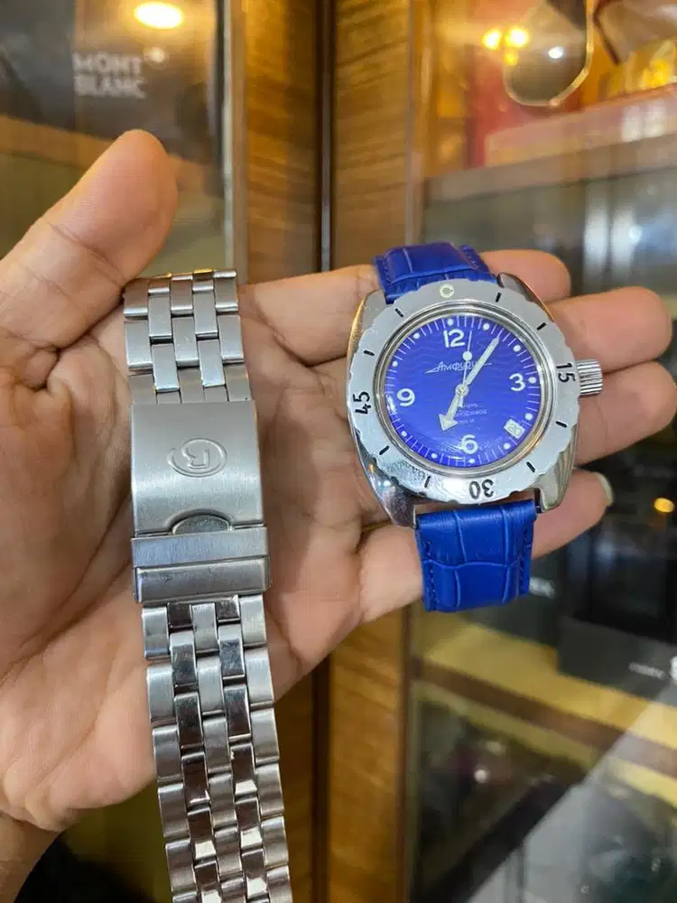 Jam tangan Rusia dial blue original