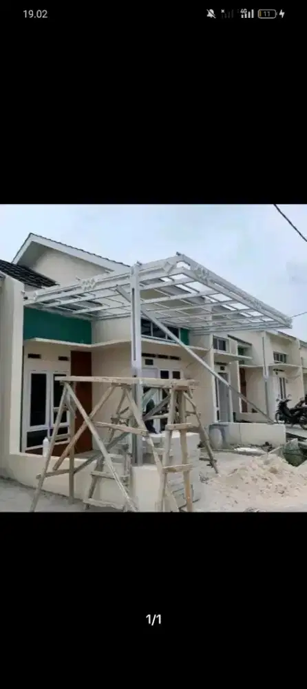 Pemasangan kanopi rumah baja ringan
