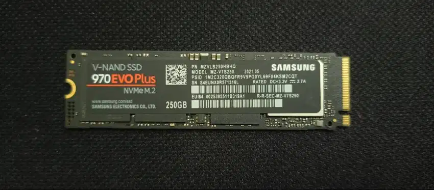 Ssd Samsung 970 Evo plus 250gb nvme