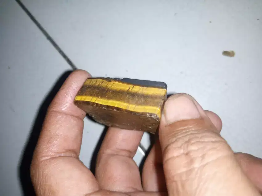 Batu akik fosil motif bulu macan