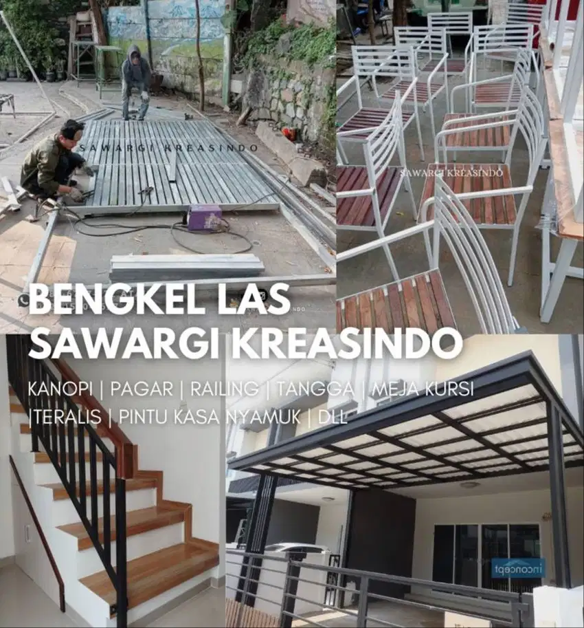 Sawargi kreasindo, pasang Kanopi Pagar Reling dll terpercaya | Bandung