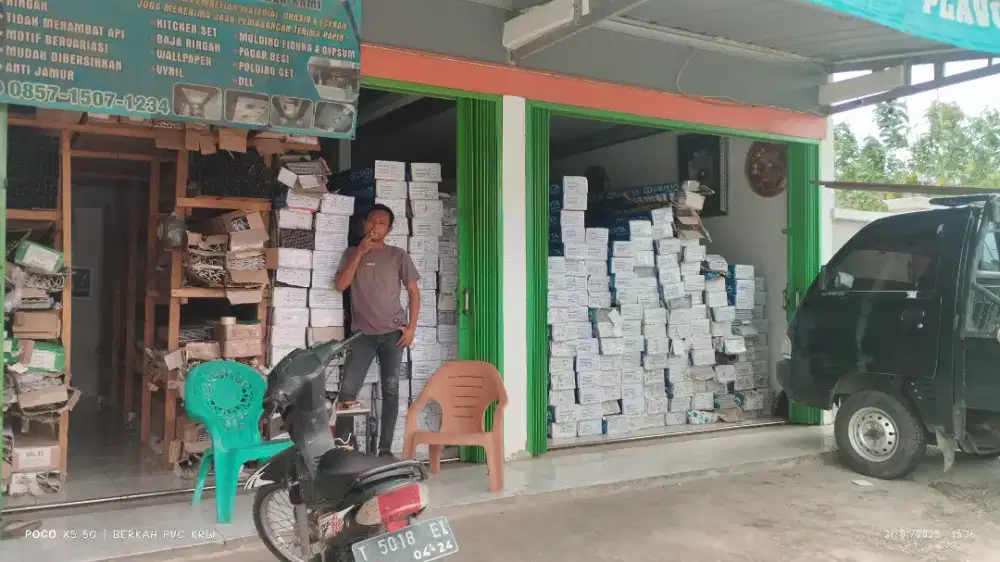 Plafon PVC terpasang terima rapih