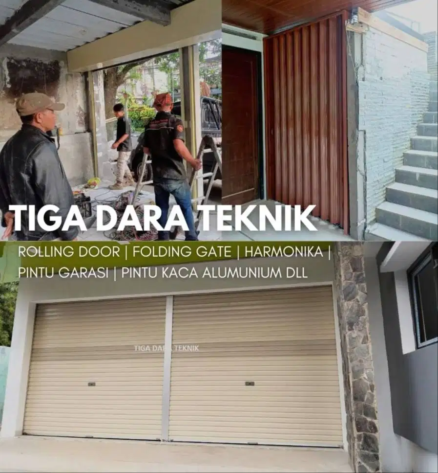Tiga dara teknik, spesialis Folding gate & rolling door pasang service