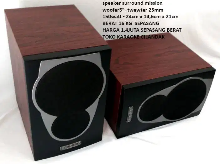 SPEAKER SURROUND DAN CENTER MISSION  speaker surround rear satelite