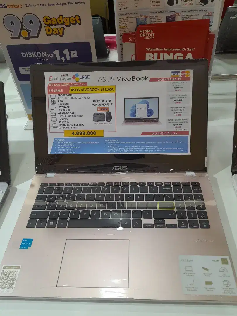 Bunga 0% Laptop Asus Vivobook L510KA