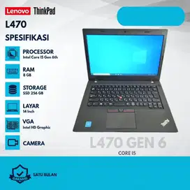 Promo Laptop Lenovo Thinkpad L470 Core i5 GEN6 RAM 8/256GB 14inc M-WKJ