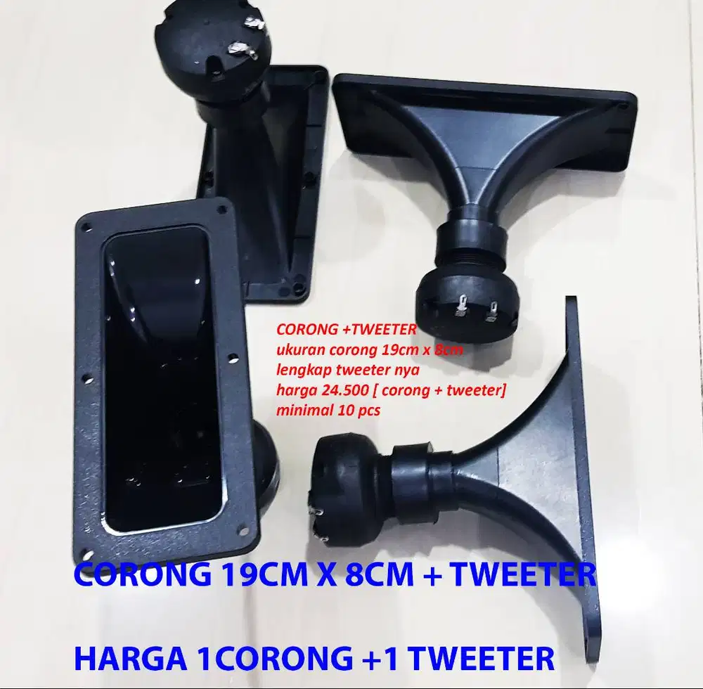 CORONG +TWEETER ukuran corong 19cm x 8cm  lengkap tweeter nya  harga 2