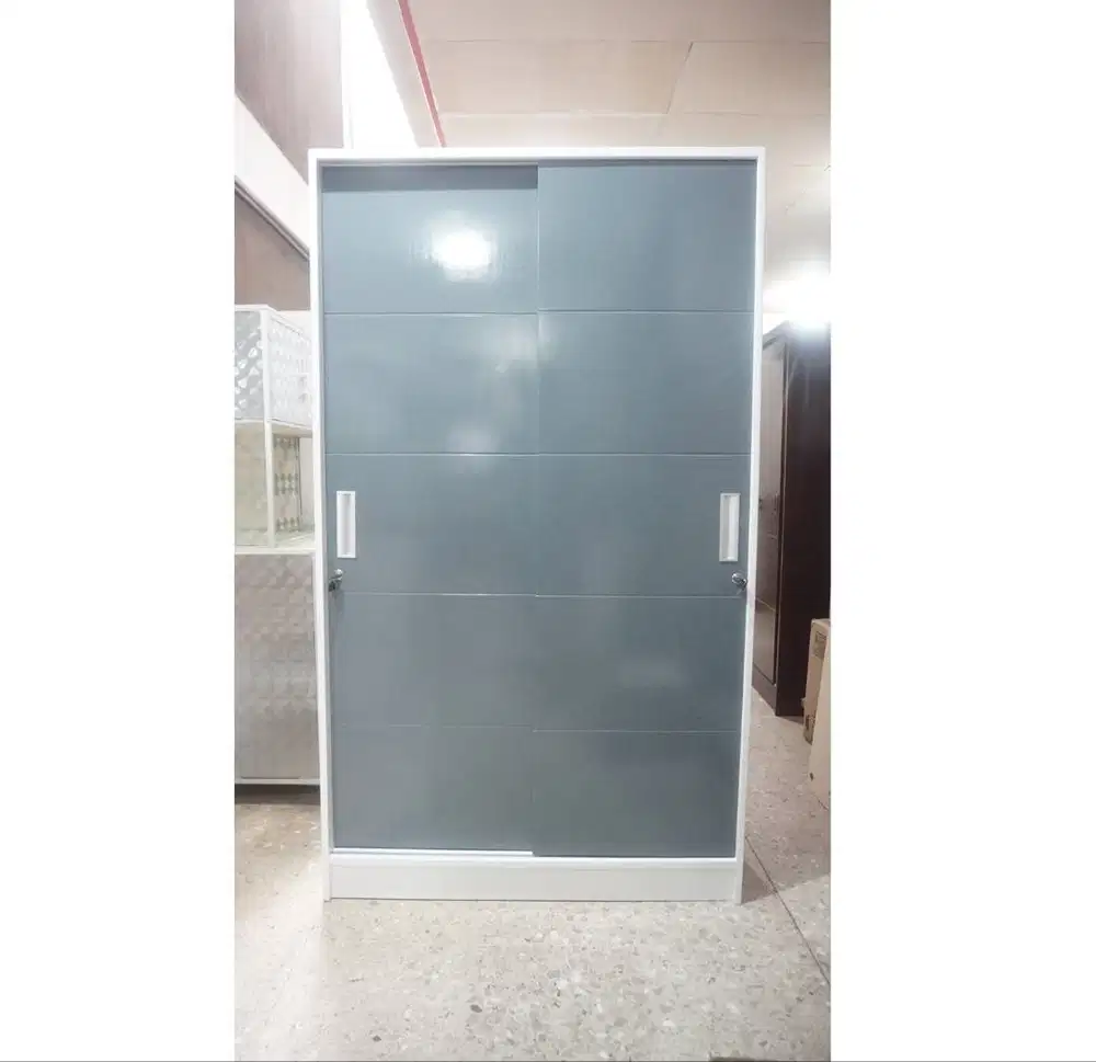 Lemari Pakaian 2 Pintu Geser / Sliding Blockboard Knockdown