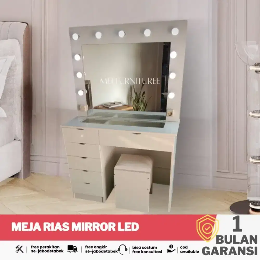 Meja rias led minimalis