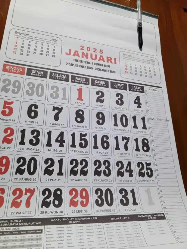 Kalendar 2025 baru