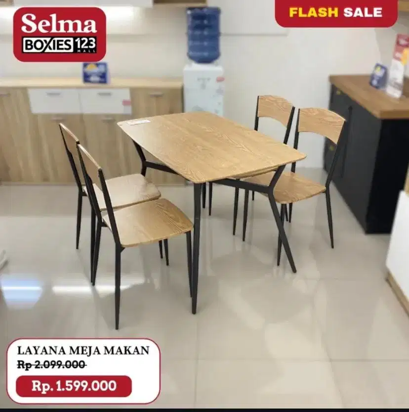 Meja makan set selma