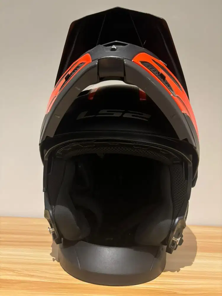 Helm LS2 FF324 Metro Evo Rapid Mattt Black Orange size XL