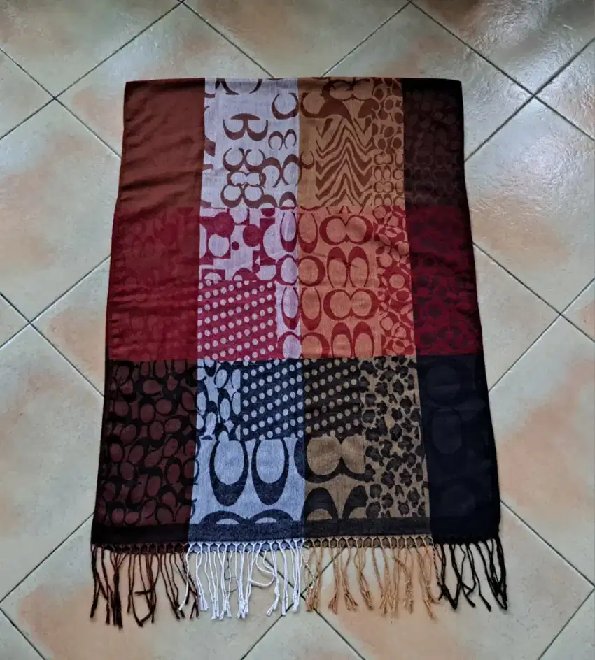 Selendang scarf syal motif warna warni