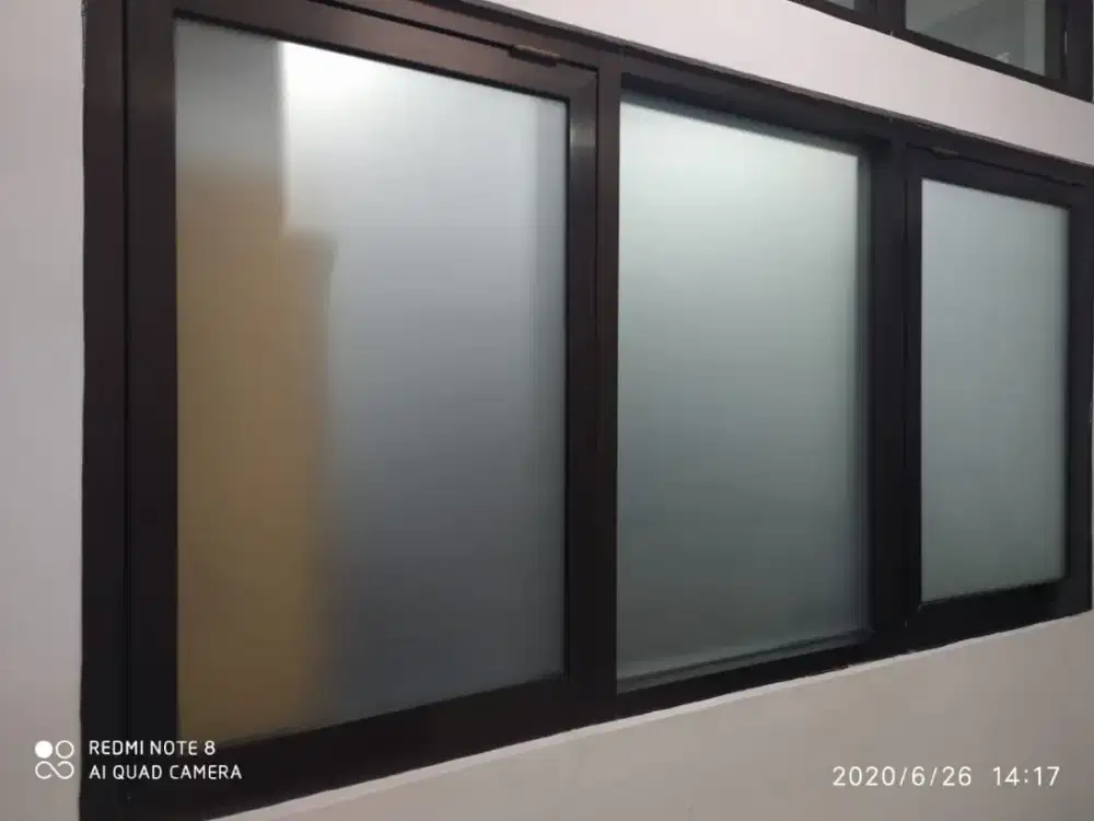 Ready sticker sanblast motif kotak² bunga² bambu polos dsb