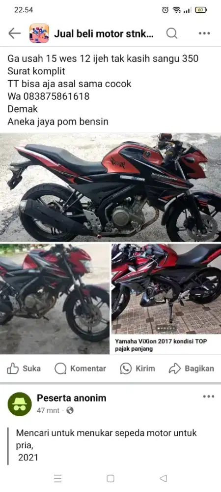 Vixion merah maroon