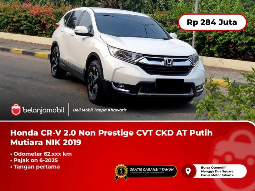 [ LOW KM ] Honda CR-V CR V CRV 2.0 CVT CKD AT Putih 2019/2020