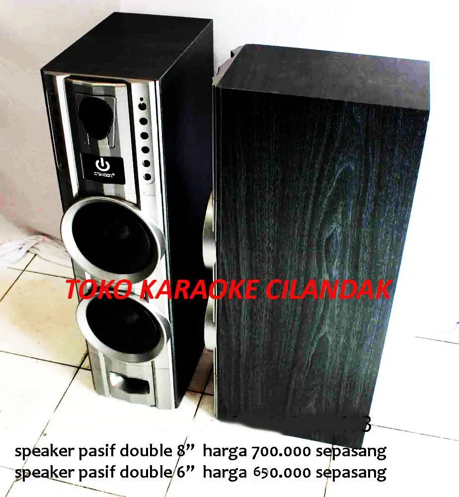 new sound speaker pasif dobel 8