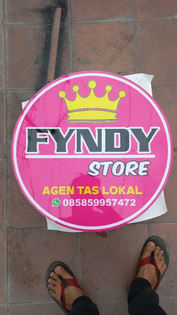 Neon box papan nama huruf timbul neon flex