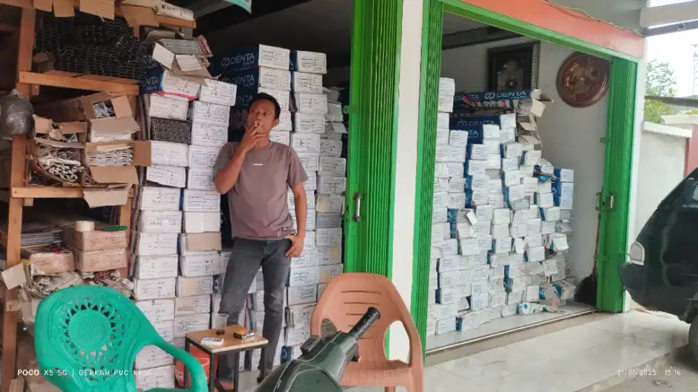 Plafon PVC terpasang terima rapih