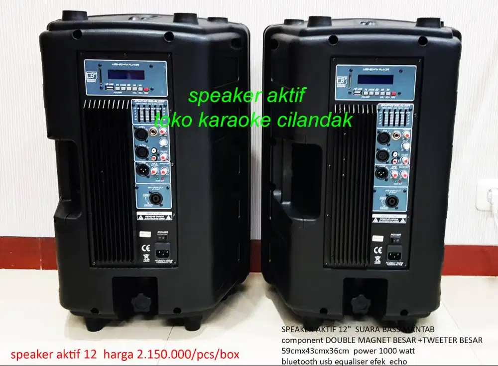 SPEAKER AKTIF 12 component DOUBLE MAGNET BESAR +TWEETER BESAR