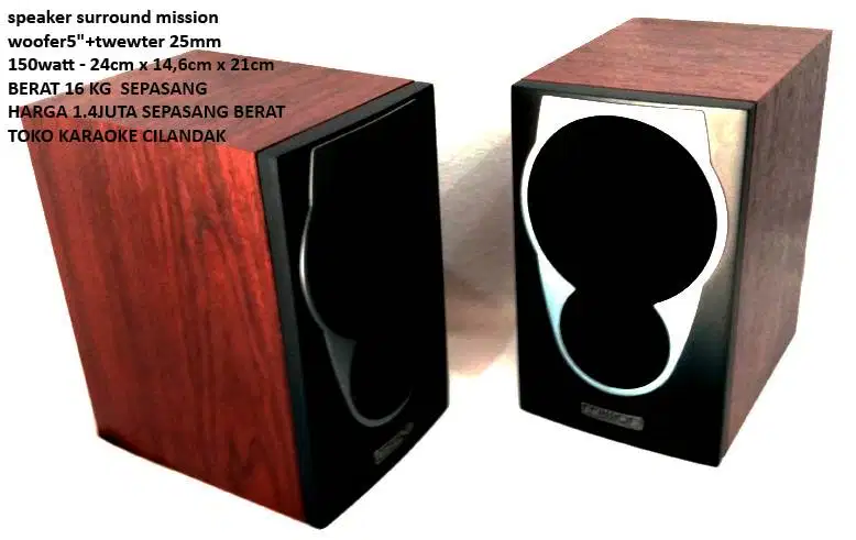 SPEAKER SURROUND DAN CENTER MISSION  speaker surround rear satelite