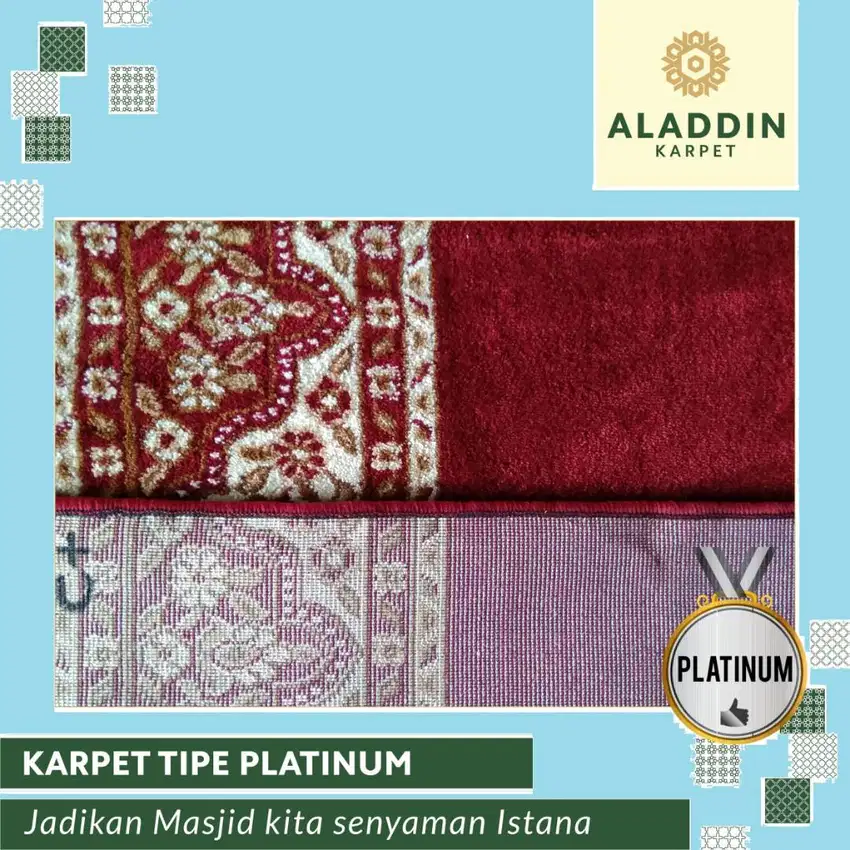 Ready Karpet Masjid Platinum Free Pasang & Survey